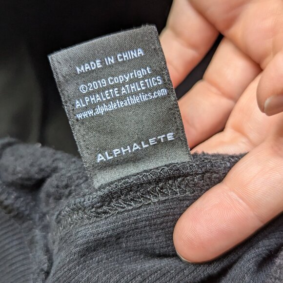 Alphalete Athletics Black Hoodie Proud But Never Satisfied Size Medium - Picture 5 of 9